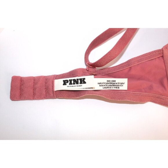 PINK Victoria's Secret 36D Mauve Pink Solid Wear Everywhere Wireless Lightly Bra - Picture 10 of 13